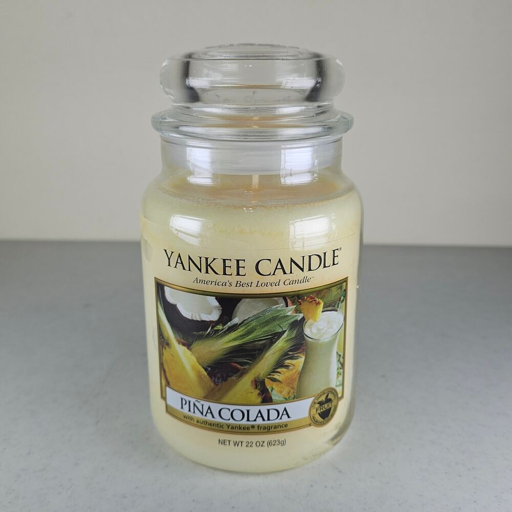RETIRED Yankee Candle "PINA COLADA" Large 22 oz Unlit Candle rare
